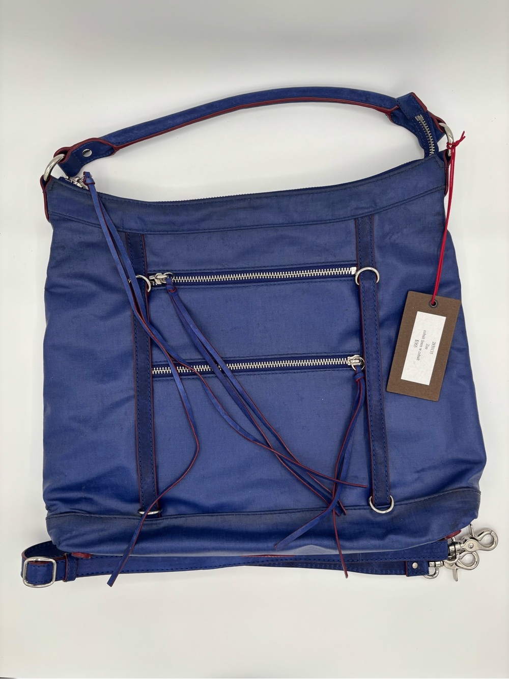 MZ Wallace “Zoe” | Rare Discontinued Waxed Cobalt Linen Purse | Luxury NWT $365